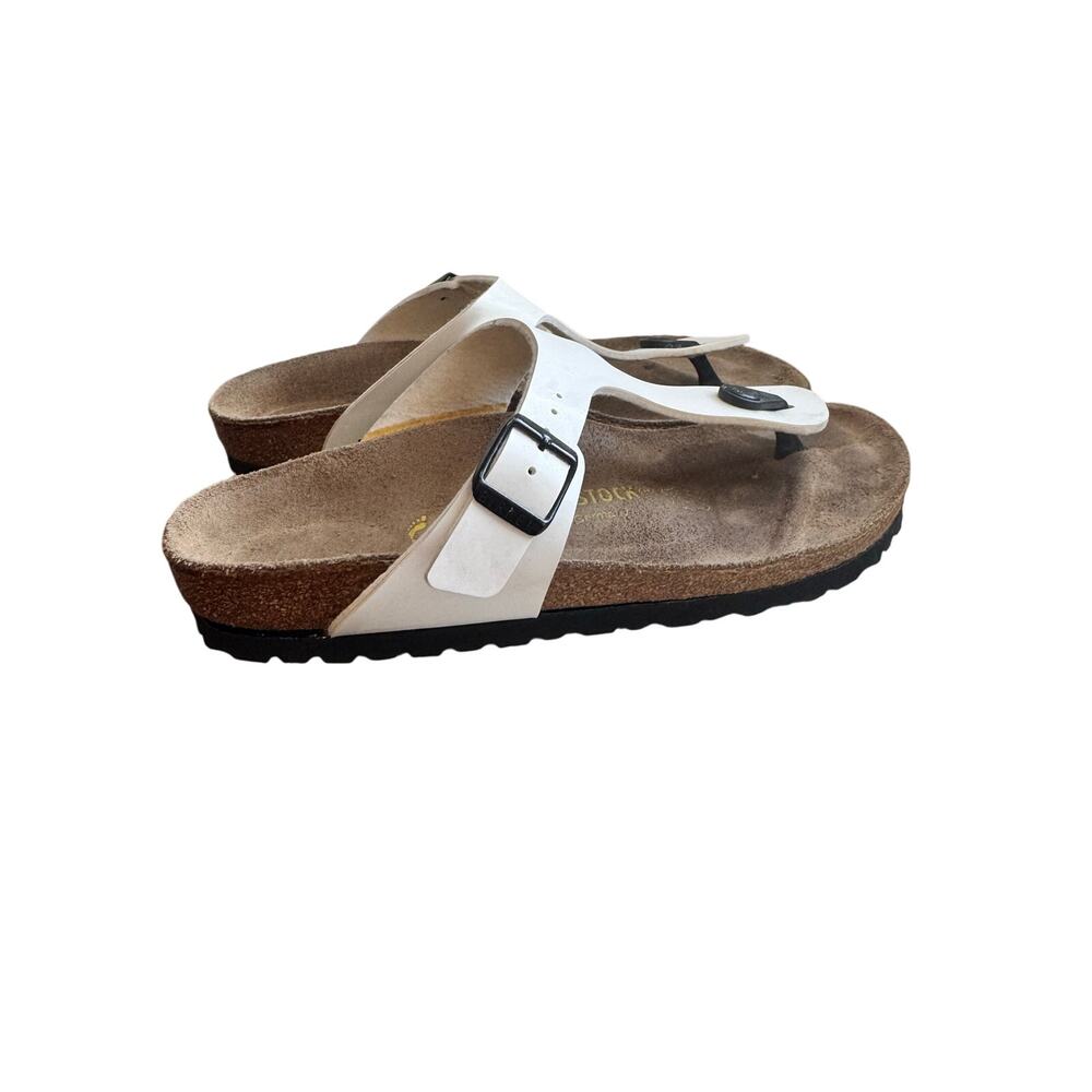 Birkenstock Gizeh White Birko-Flor Thong Sandal Women's size EU 38 US 7-7.5